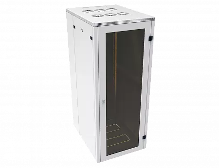 Шкаф телекоммуникационный напольный МИКсистем 19" серия ECO-L 18U 600*800 дверь стекло серый